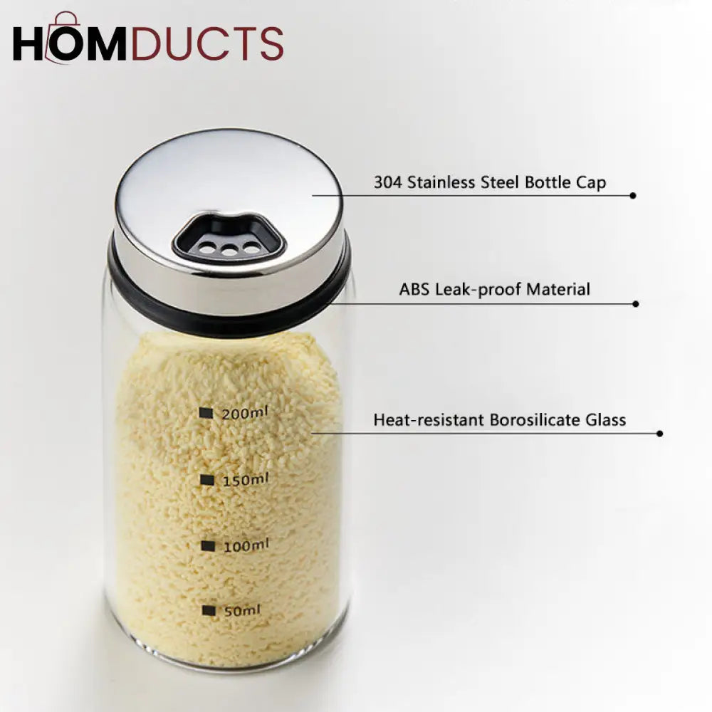 High Borosilicate Glass Seasoning Bottles (3Pcs)