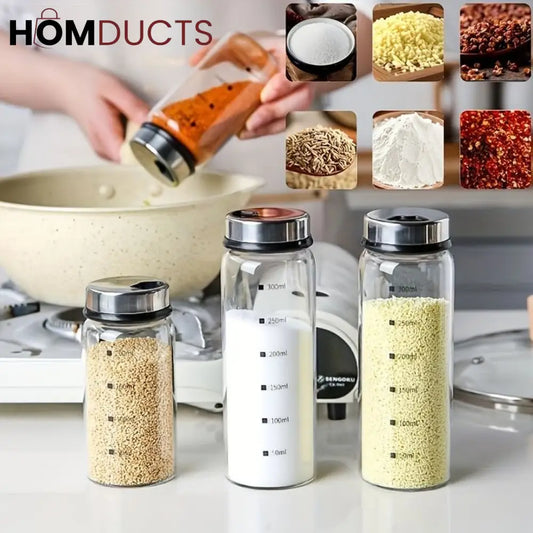 High Borosilicate Glass Seasoning Bottles (3Pcs)
