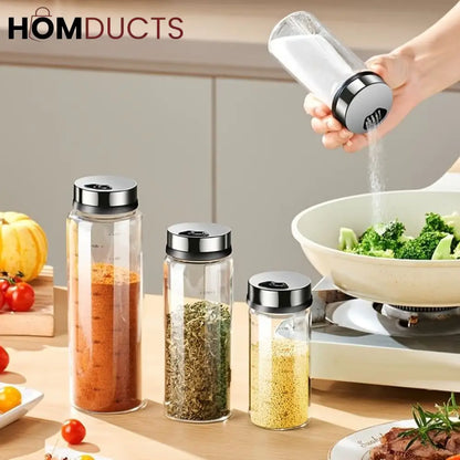 High Borosilicate Glass Seasoning Bottles (3Pcs)
