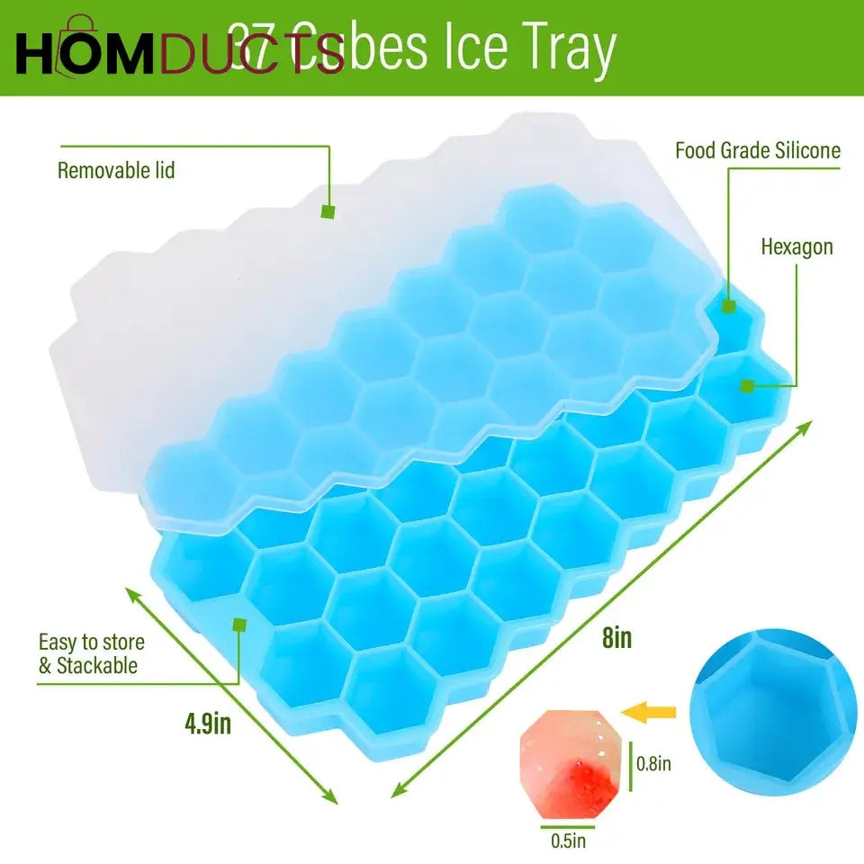 Honeycomb Ice Cube Tray With lid