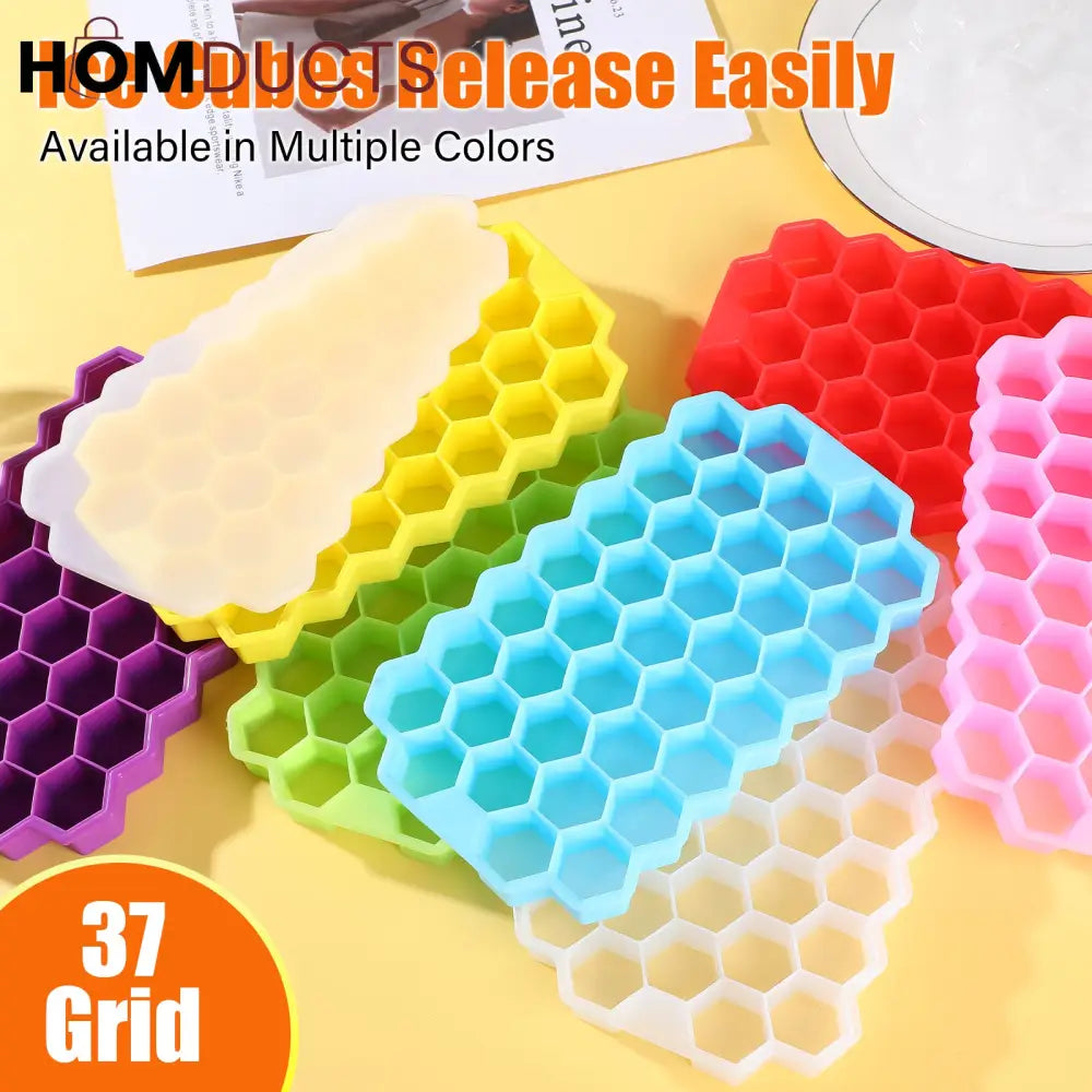 Honeycomb Ice Cube Tray With lid