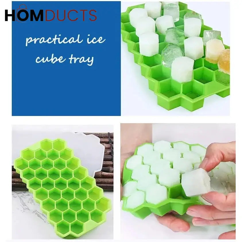 Honeycomb Ice Cube Tray With lid