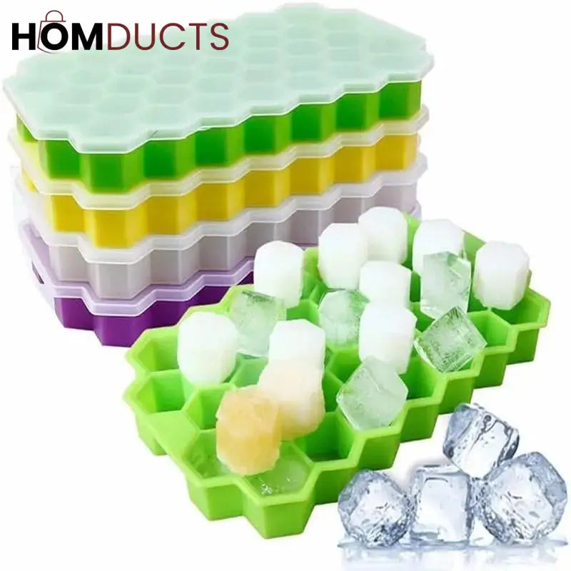 Honeycomb Ice Cube Tray With lid