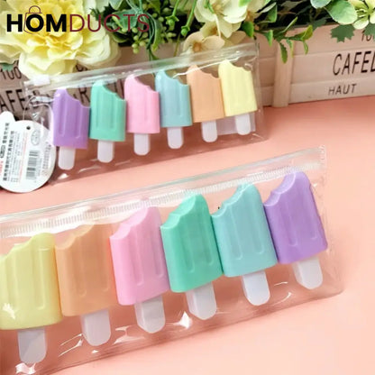 Ice Cream Shape Highlighters (6Pcs)