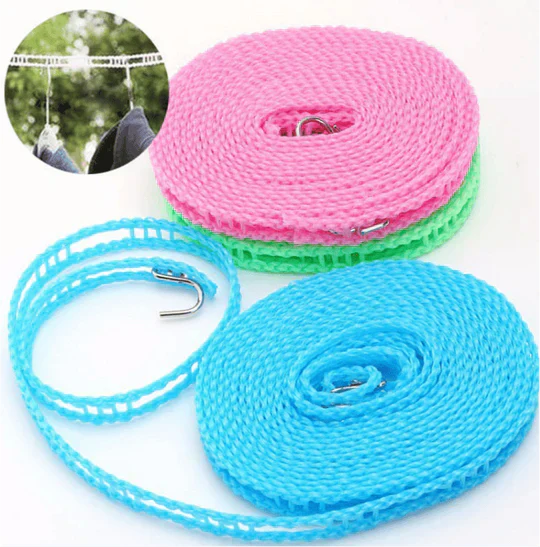 Portable Clothes Drying Rope – Adjustable Windproof Laundry Clothesline for Indoor & Outdoor Travel Use (5 Meter)