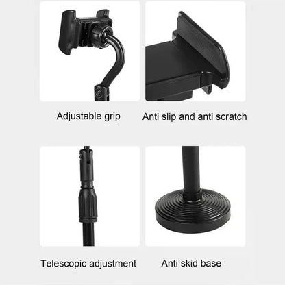 Premium Telescopic Mobile Tripod Stand – Adjustable Phone Holder | Portable Selfie Tripod with Universal Bracket