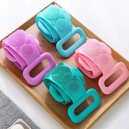 Silicone Back Scrubbing Belt – Double-Sided Exfoliating Body Scrubber