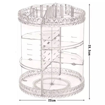 360° Rotating Makeup Organizer – Large Size | Cosmetic Storage Rack for Vanity & Dressing Table