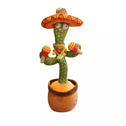 Lovely Talking Dancing Cactus Toy – Plush Recording, Singing & Twisting Kids Educational Toy