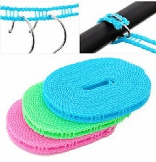 Portable Clothes Drying Rope – Adjustable Windproof Laundry Clothesline for Indoor & Outdoor Travel Use (5 Meter)