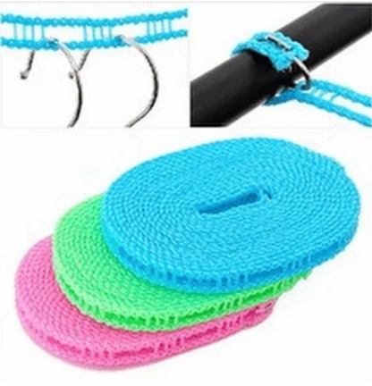 Portable Clothes Drying Rope – Adjustable Windproof Laundry Clothesline for Indoor & Outdoor Travel Use (5 Meter)