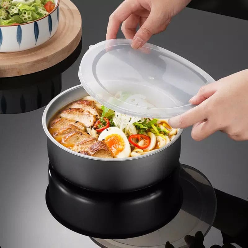 Set of 5 Stainless Steel Bowls with Lids – Multipurpose Storage & Serving