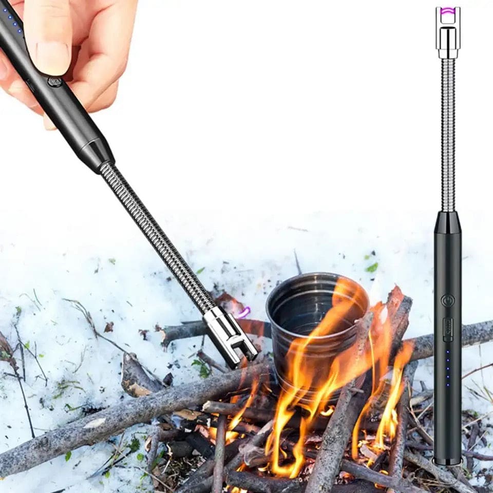 Premium USB Rechargeable Electric Arc Lighter, Flameless Plasma BBQ and Kitchen Lighter with 360° Rotation
