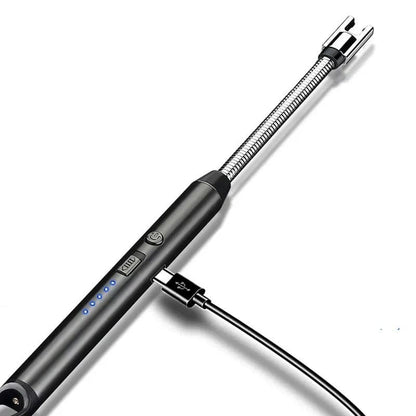 Premium USB Rechargeable Electric Arc Lighter, Flameless Plasma BBQ and Kitchen Lighter with 360° Rotation