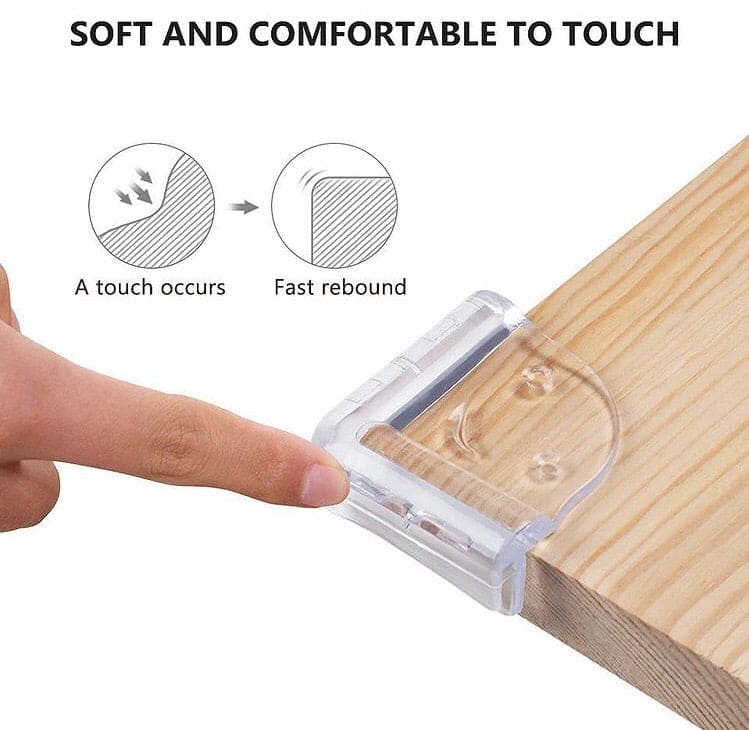 Set of 4 Baby Silicone Table Corner Protectors – Safety Bumper Guards