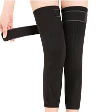 Premium Wool Knee Warmer Pair with Adjustable Strap for Knee Support