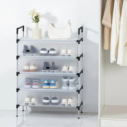 Premium 5-Layer Large Capacity Shoe Organizer – Dustproof Household Shoe Rack & Cabinet Storage Shelf