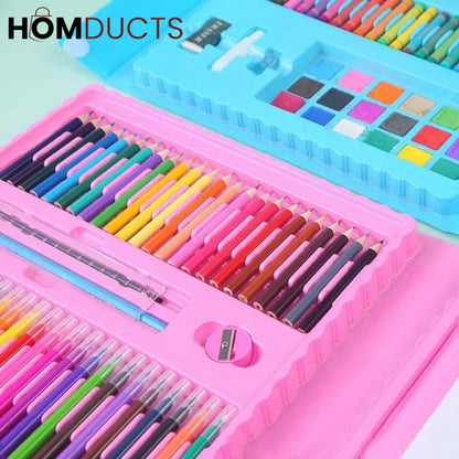 Kids Art Set With Drawing Pad (208pcs)