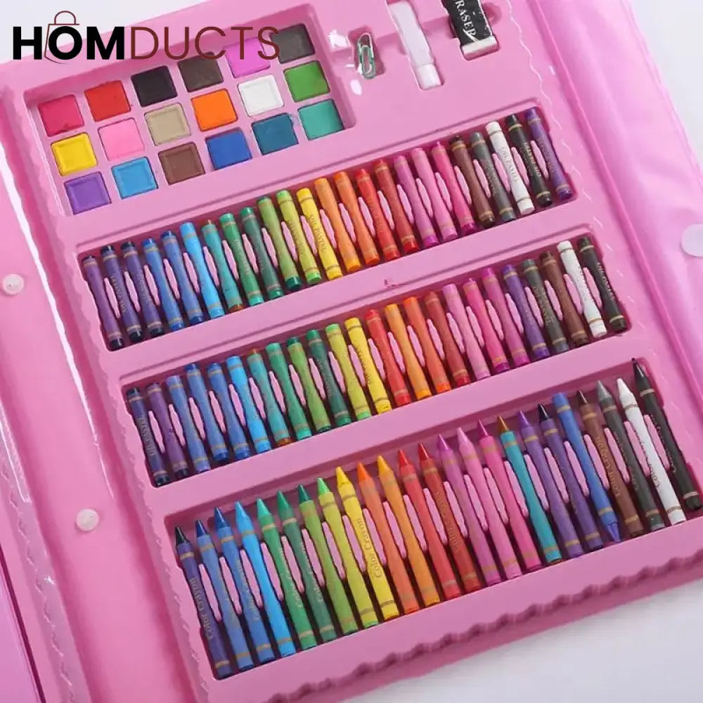 Kids Art Set With Drawing Pad (208pcs)