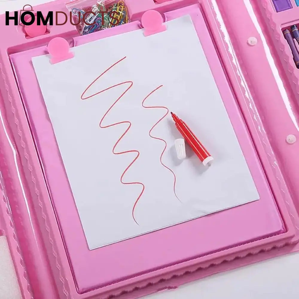 Kids Art Set With Drawing Pad (208pcs)