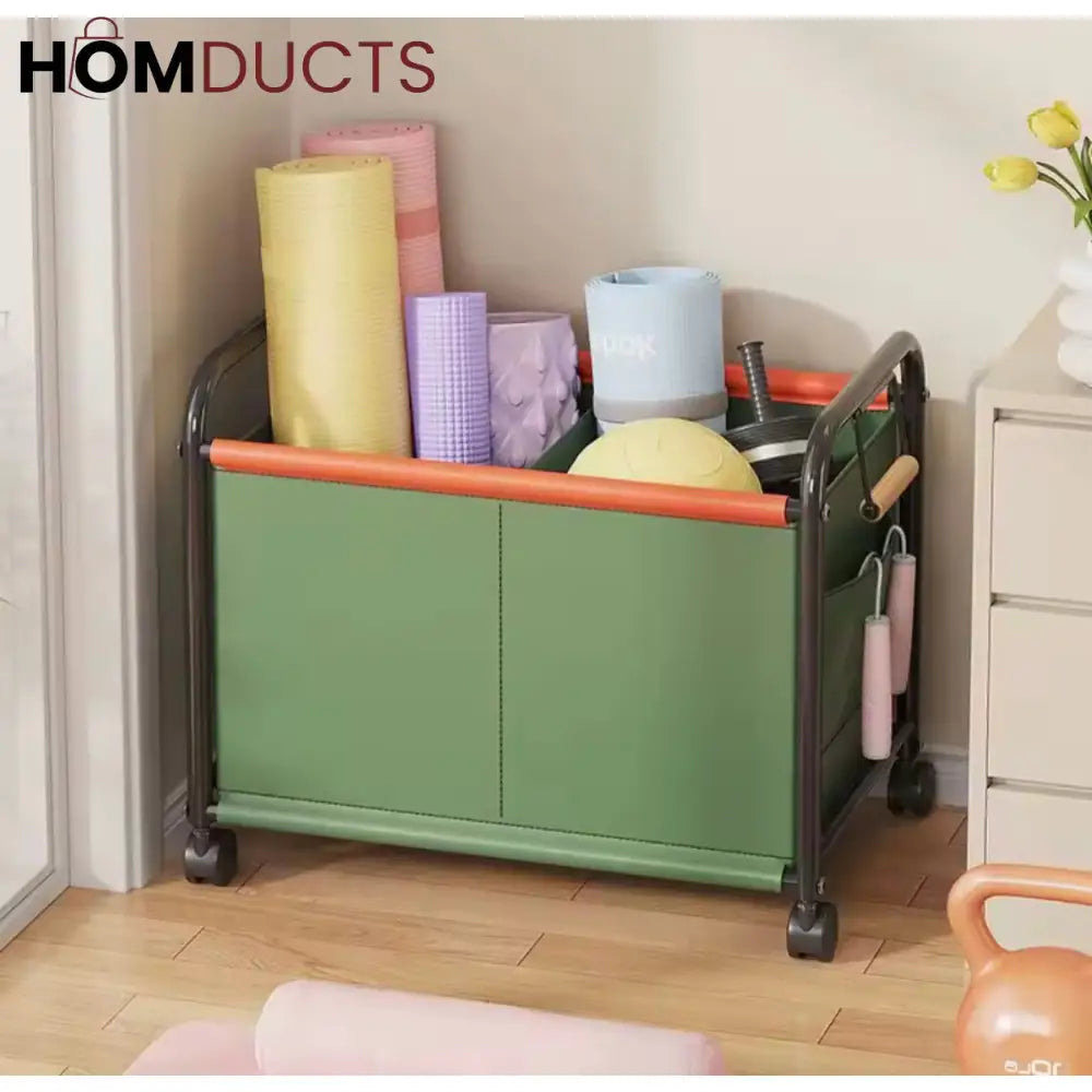 Kid's Bedroom Toy Storage Box with Wheels - Multipurpose Organizer
