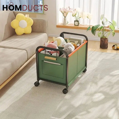 Kid's Bedroom Toy Storage Box with Wheels - Multipurpose Organizer