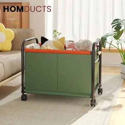 Kid's Bedroom Toy Storage Box with Wheels - Multipurpose Organizer