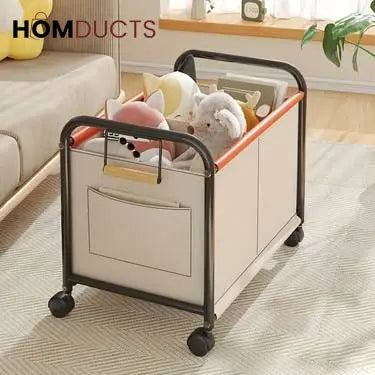 Kid's Bedroom Toy Storage Box with Wheels - Multipurpose Organizer