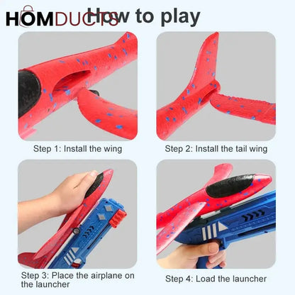 Kids Toy Plane , Gun style Launching Aircraft