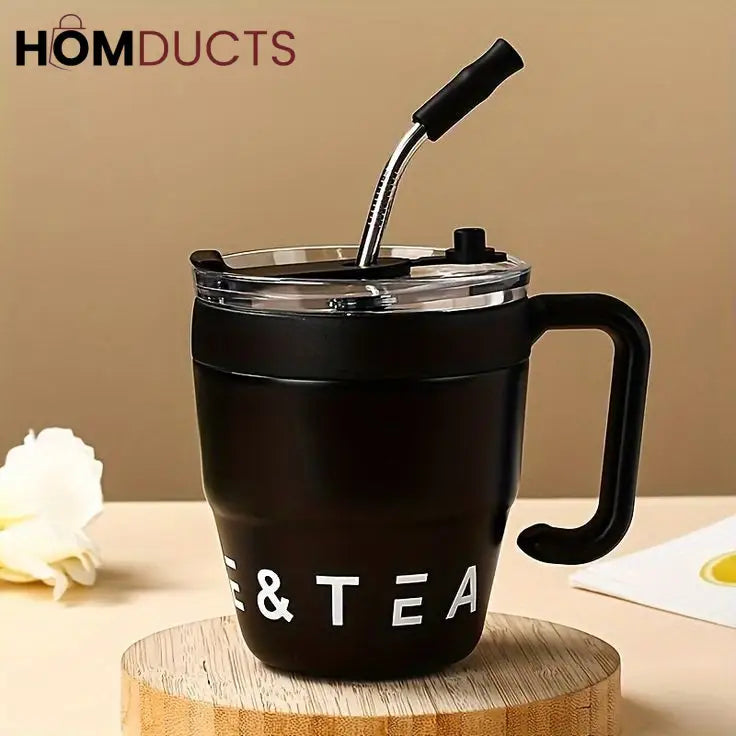 Korean Coffee Cup With Straw 480ml