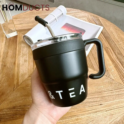 Korean Coffee Cup With Straw 480ml