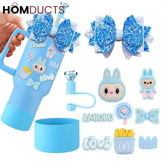 Labubu-Themed Limited Edition Blue Tumbler Set – 40oz Accessories
