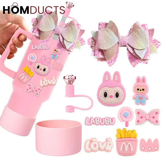 Labubu-Themed Limited Edition Pink Tumbler Set – 40oz Accessories