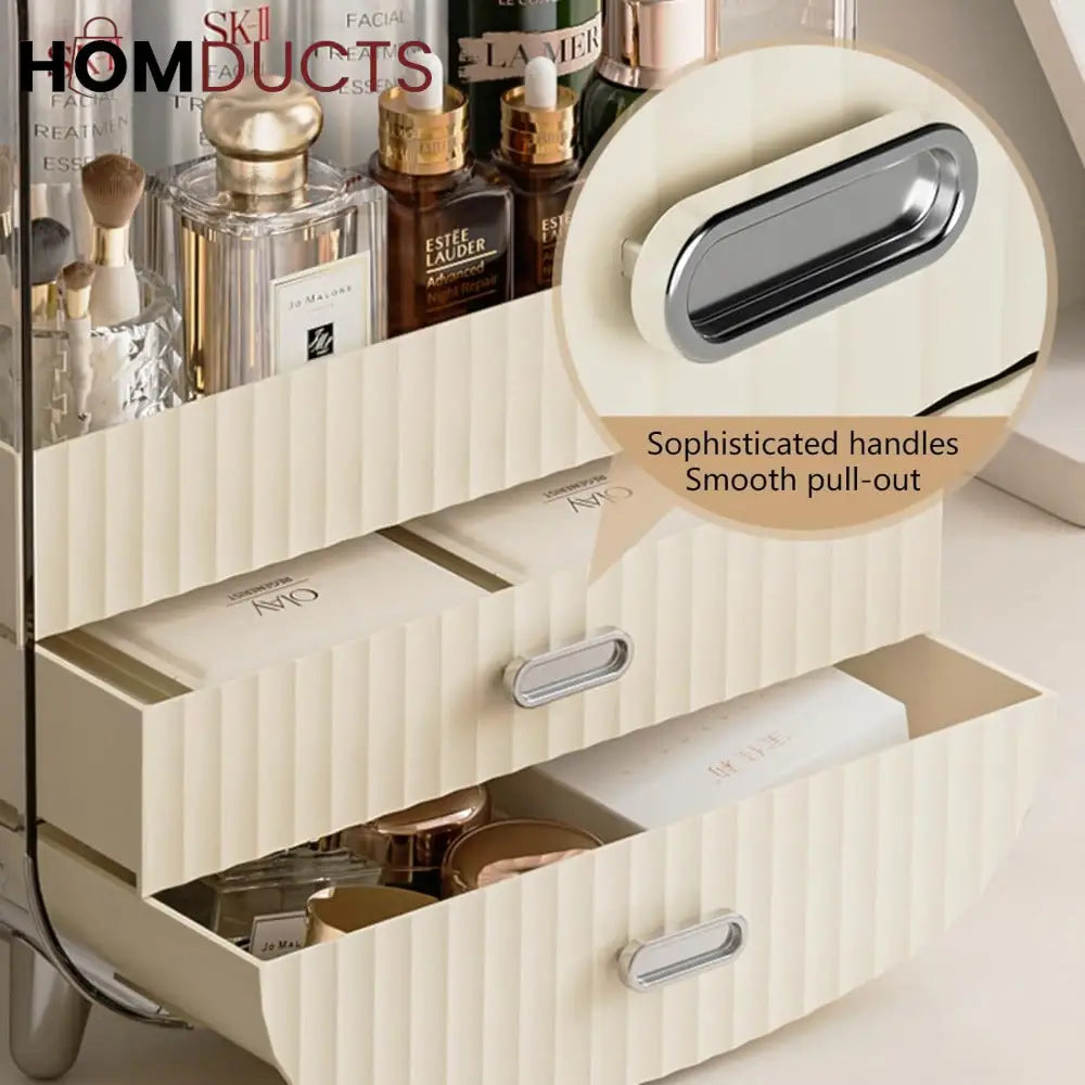 Large Capacity Cosmetic Organizer With Drawers