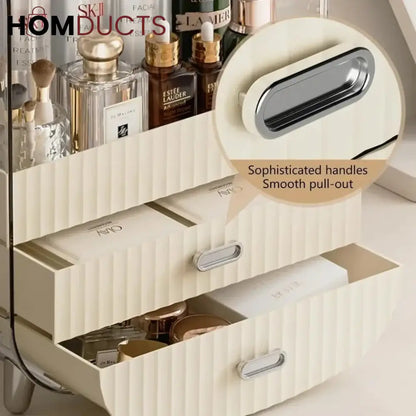 Large Capacity Cosmetic Organizer With Drawers