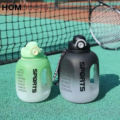 Large Capacity Gradient Sport Water Bottle - Portable, Reusable & BPA-Free Gym & Travel Drink Cup
