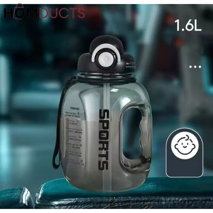 Large Capacity Gradient Sport Water Bottle - Portable, Reusable & BPA-Free Gym & Travel Drink Cup