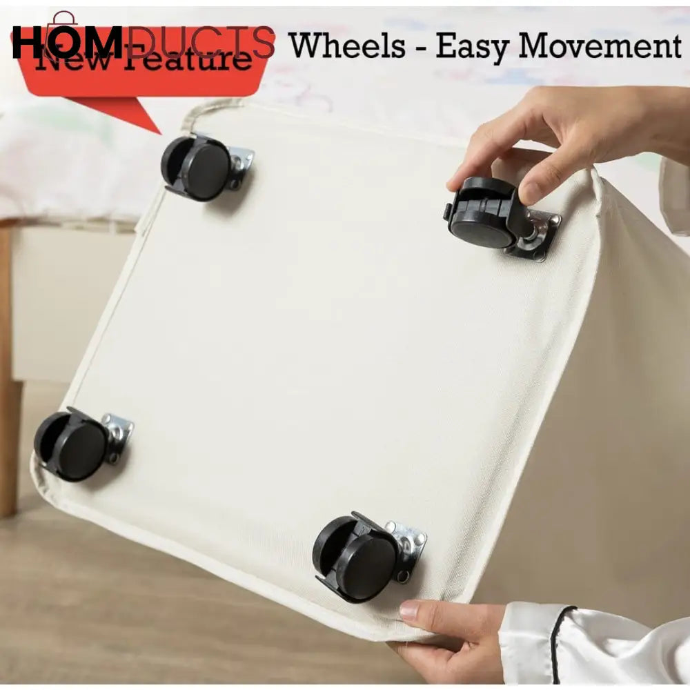 Large Capacity Laundry Basket With Wheels