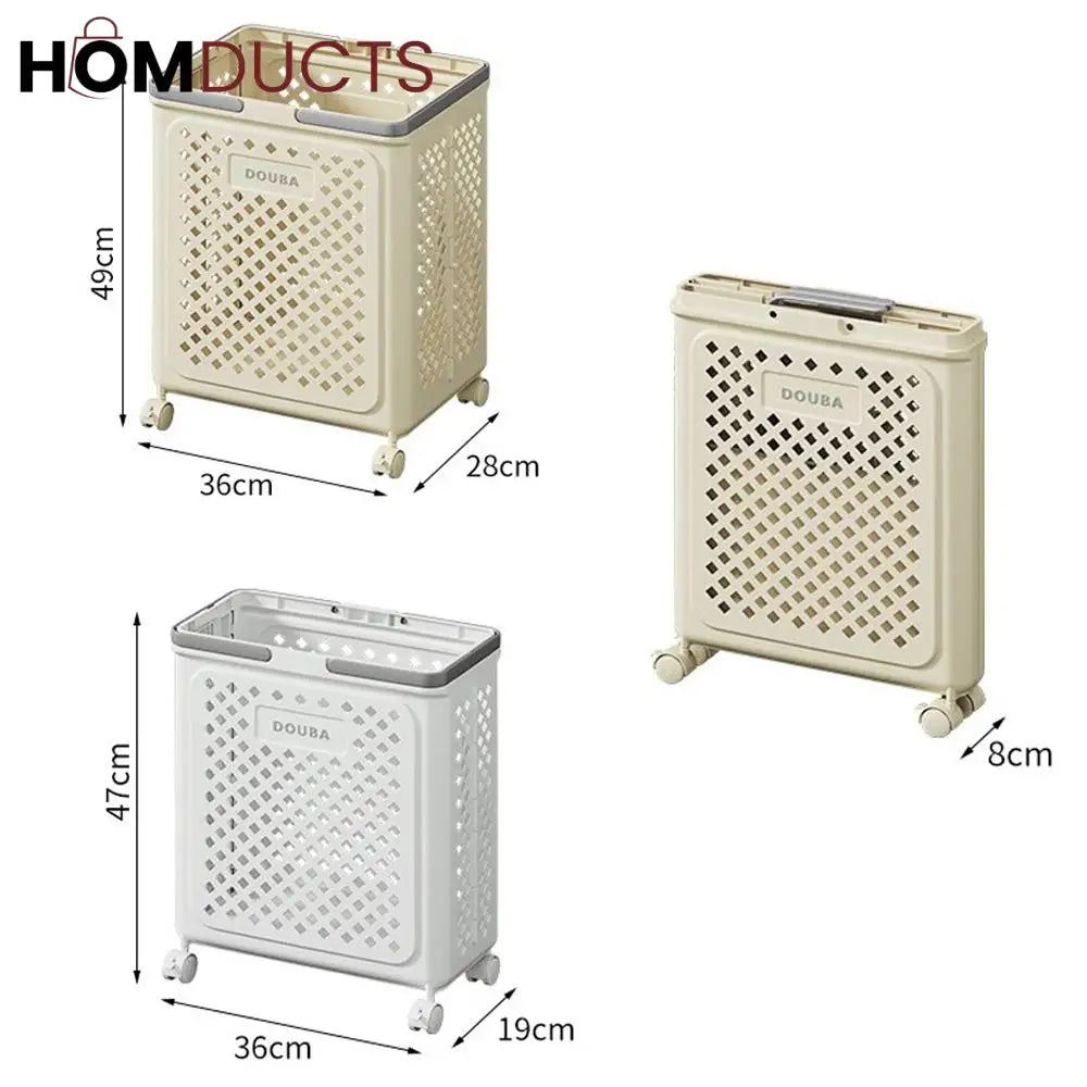 Large Capacity Movable Folding laundry Basket