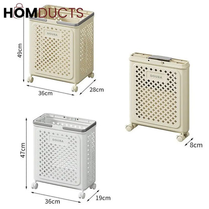 Large Capacity Movable Folding laundry Basket