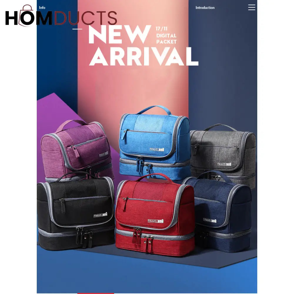 Large Capacity Travel Cosmetic Bag