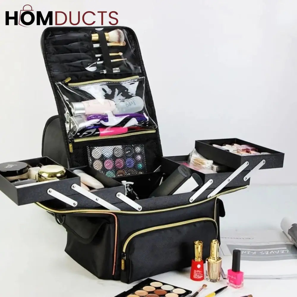 Large Capacity Women Travel Cosmetic Organizer Suitcase