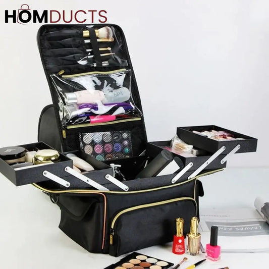Large Capacity Women Travel Cosmetic Organizer Suitcase