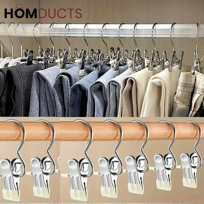 Laundry Hanging Hooks Clothes Pin For Closet Organizer (Pair)