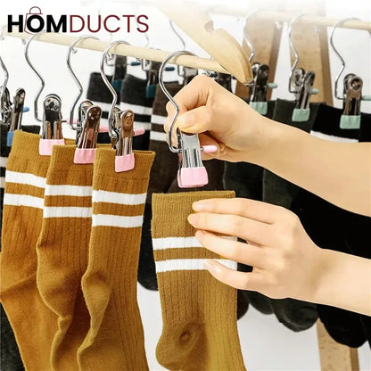 Laundry Hanging Hooks Clothes Pin For Closet Organizer (Pair)