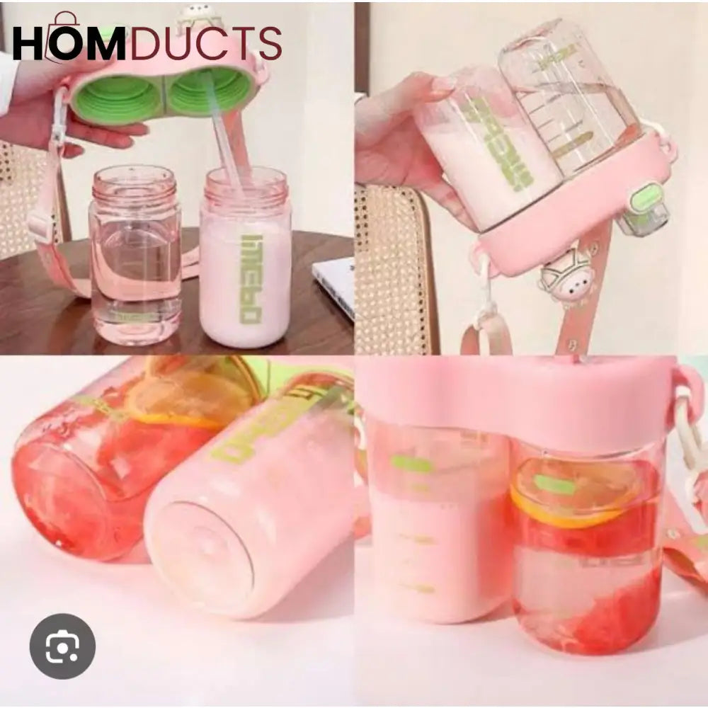 Leak-Proof Kids Sippy Cup with High Capacity - BPA-Free & Portable Cartoon Design