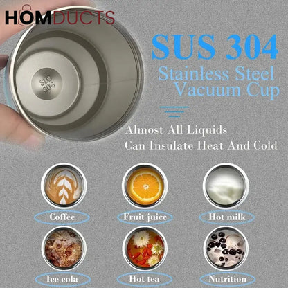 Leakproof Insulated Stainless Steel Travel Mug with Straw & Lid - Perfect for Hot & Cold Drinks