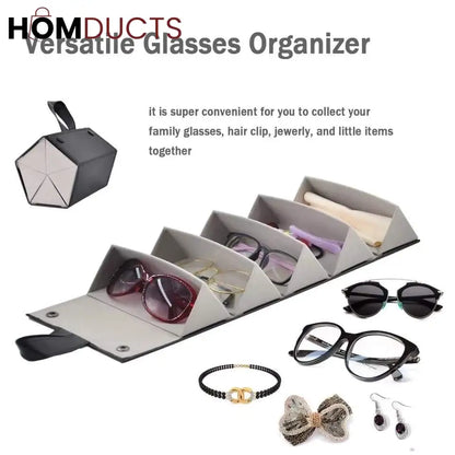 Leather Sun Glasses Organizer