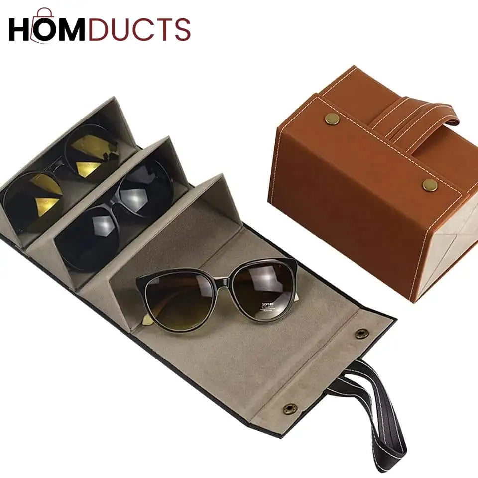 Leather Sun Glasses Organizer