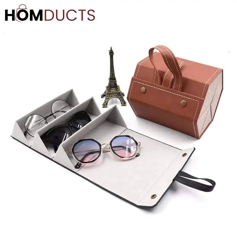 Leather Sun Glasses Organizer